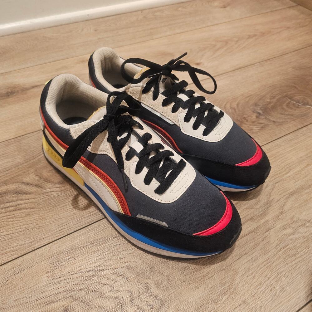 Puma City Rider 'Black Ebony' Unisex Sneakers Size 7C